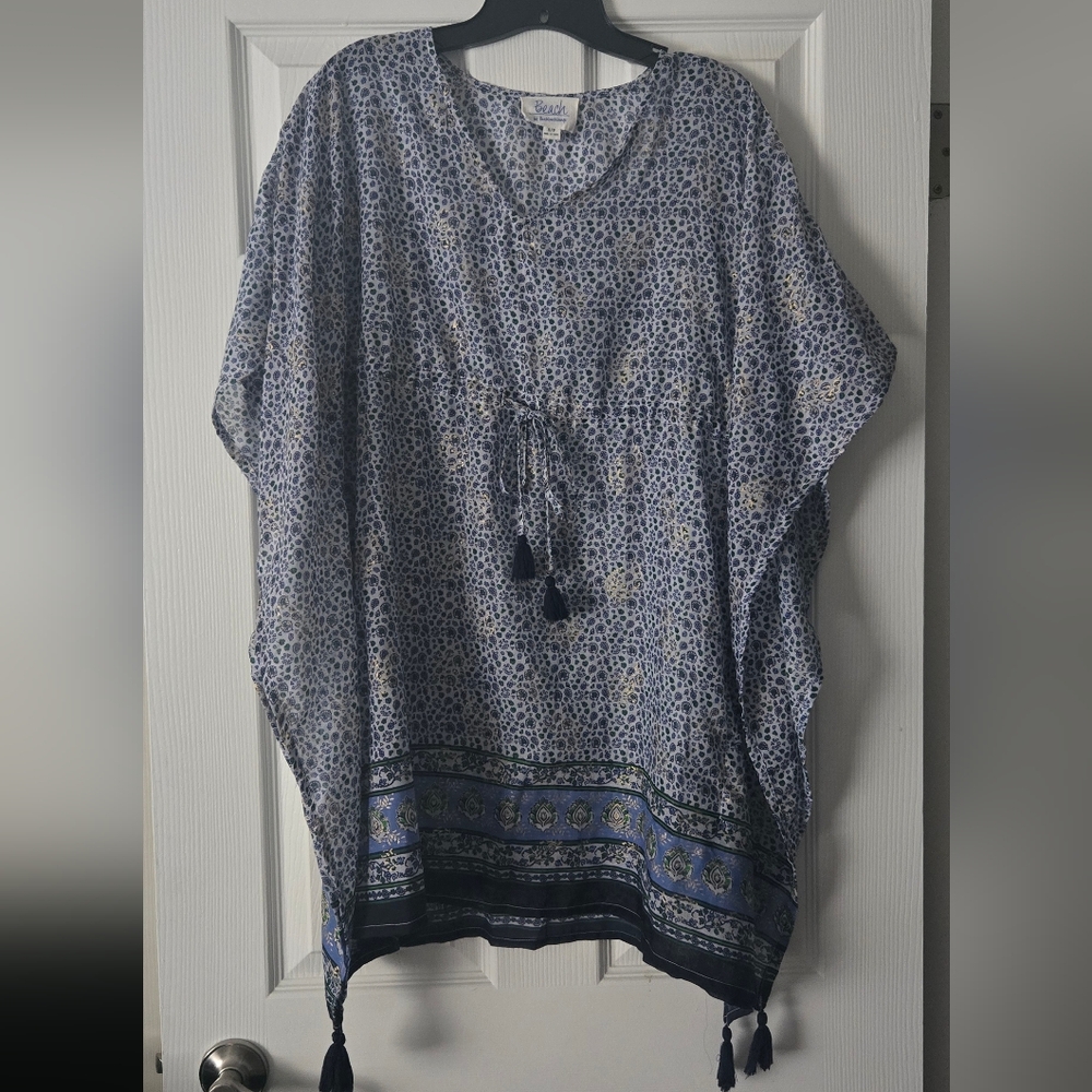 BEACH by BEACHLUNCHLOUNGE Cover Up Size S/P Small Petit Blue